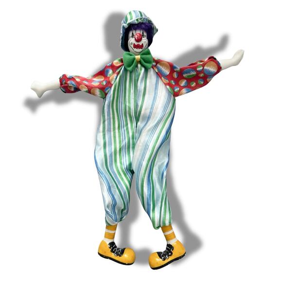 Vintage Porcelain Clown Doll – 14” - Picture 7 of 9